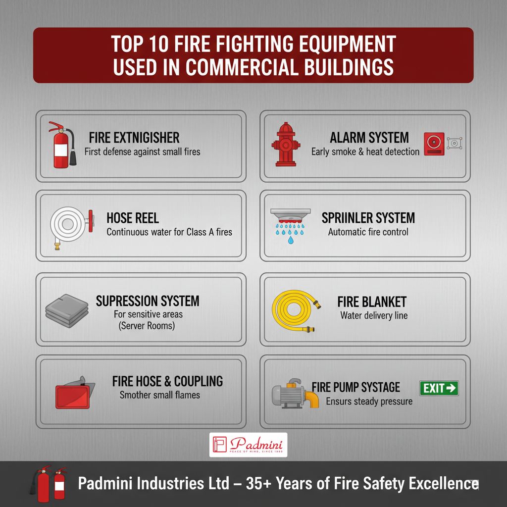 Top 10 Fire Fighting Equipment Used in Commercial Buildings