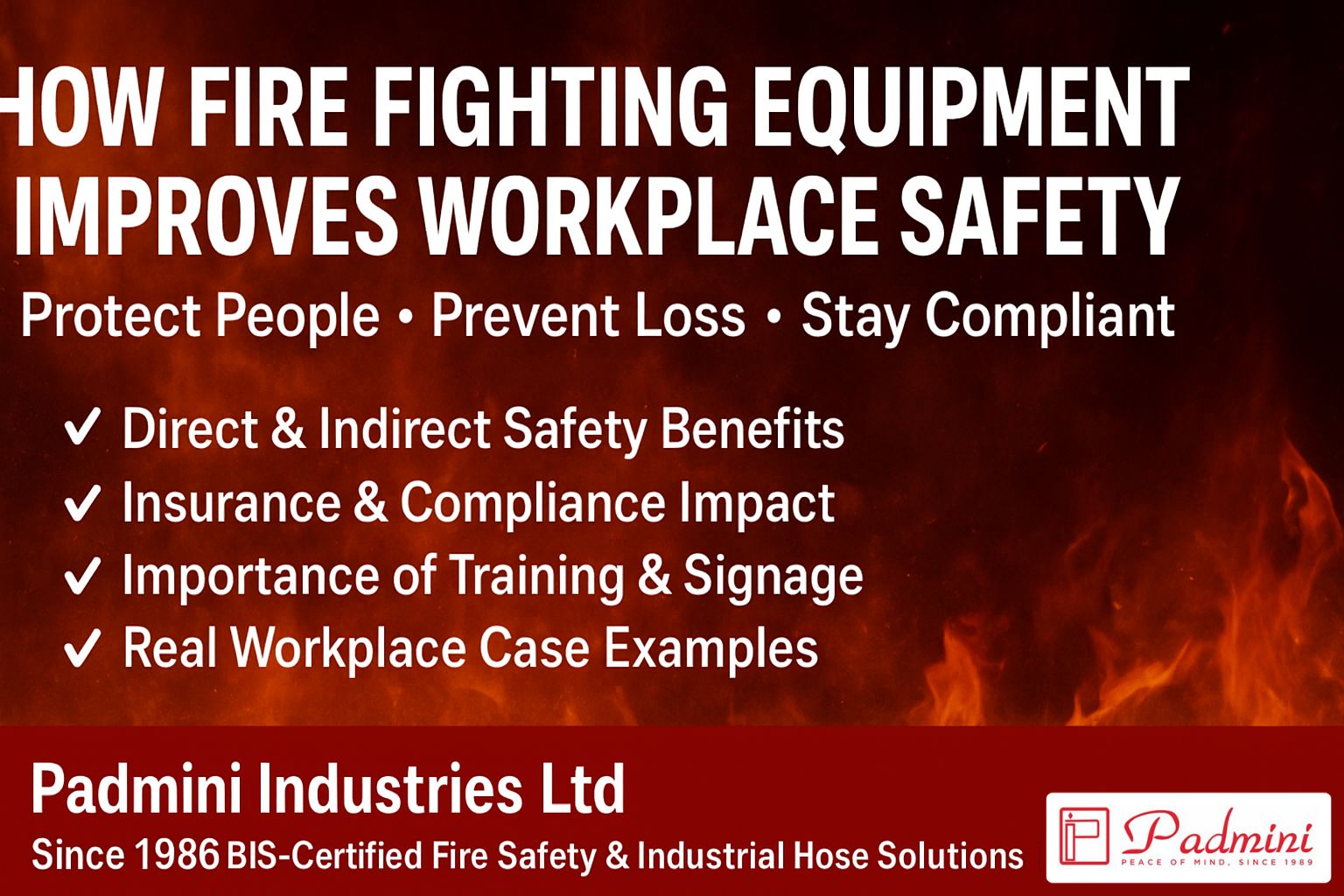 How Fire Fighting Equipment Improves Workplace Safety