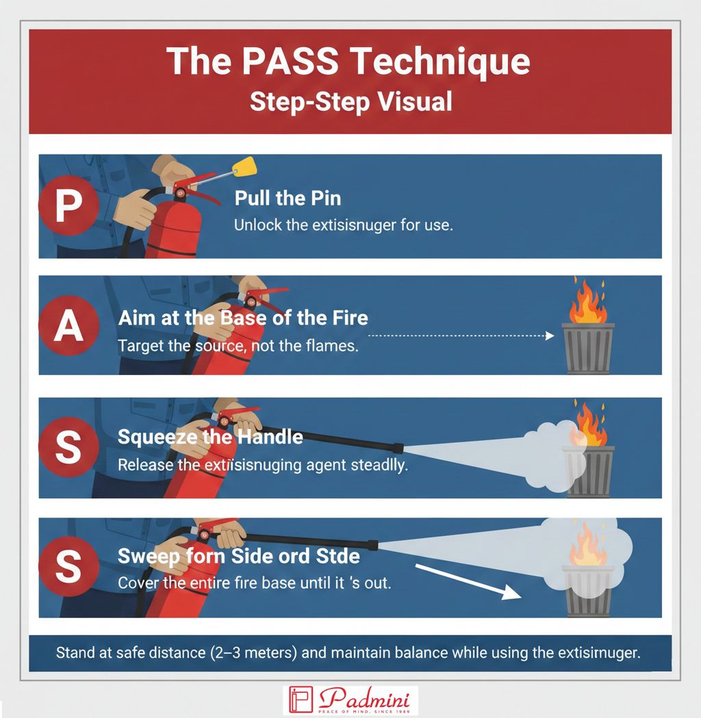 Pass In Fire How to Use a Fire Extinguisher Safely | Step-by-Step Guide