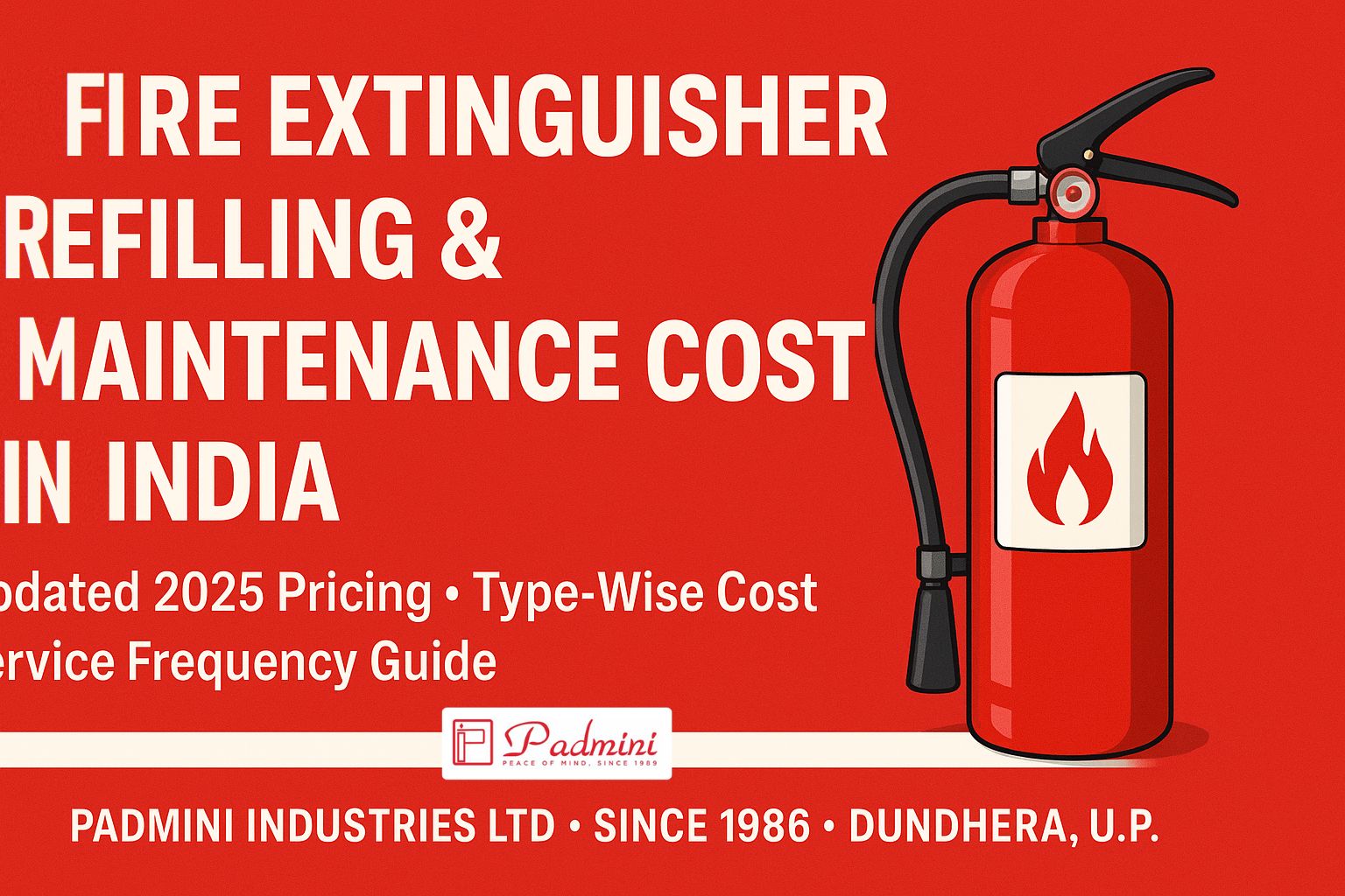 Fire Extinguisher Refilling & Maintenance Cost in India (2025 Guide)