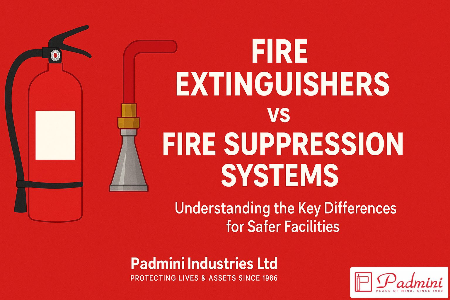 Fire Extinguishers vs Fire Suppression Systems – What’s the Difference?