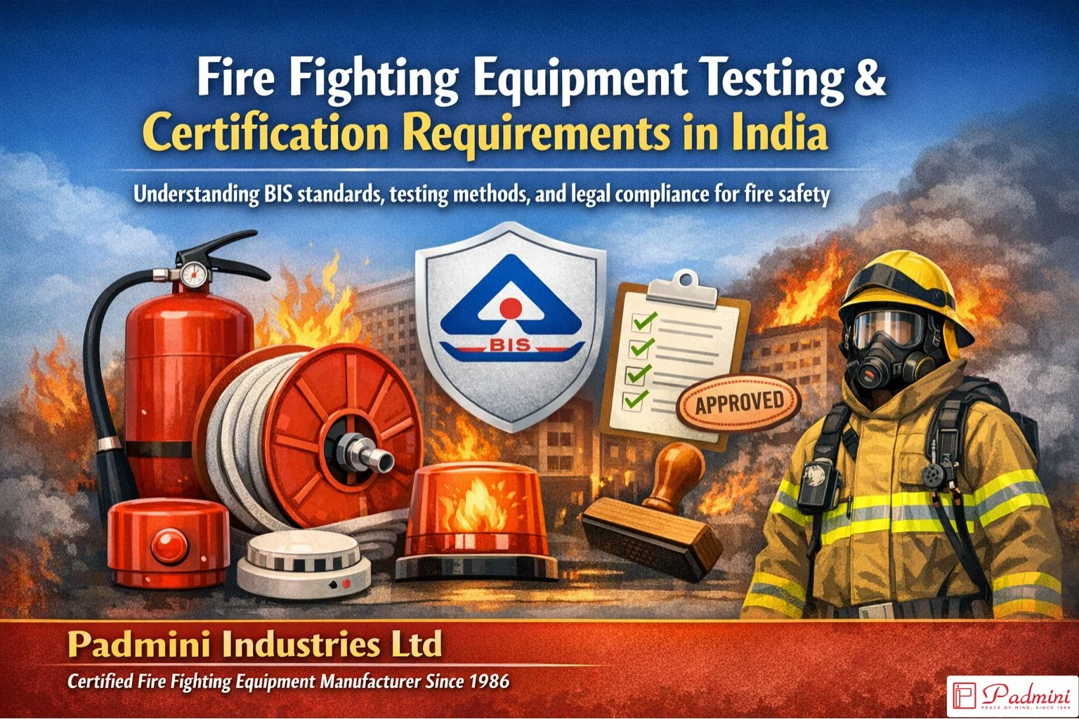 Fire Fighting Equipment Testing & Certification Requirements in India